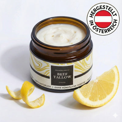 Tallow Creme 50 ml Zitrone im Glastiegel